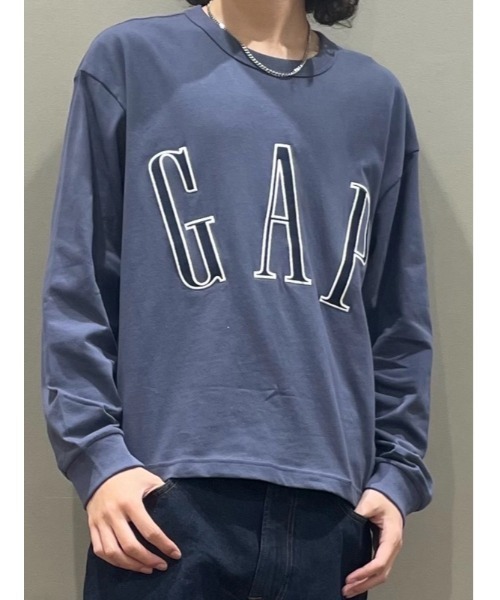 GAP(ギャップ)の「オーバーサイズ GAPロゴ クロップドTシャツ 長袖(Tシャツ/カットソー・メンズ・ラベンダー/ブルー/ブラック/オフホワイト/グリーン/ブラウン・S/XS/XL/M/L)」の21枚目の写真
