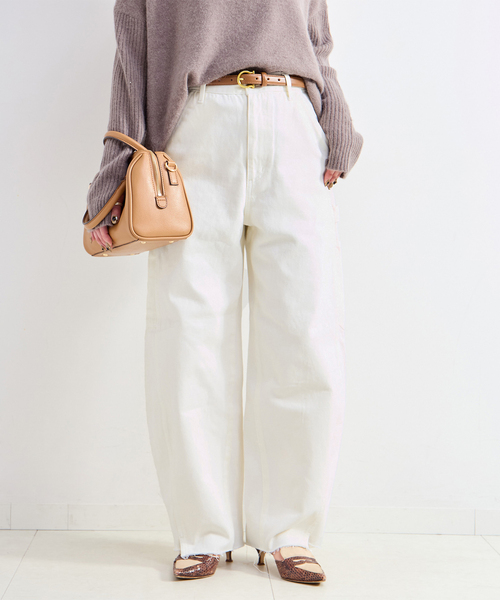 B.C STOCK(ベーセーストック)の「ウォッシャブル / DU JOUR / デュ ジュール BARREL PAINTER JEAN(デニムパンツ・レディース・ライトブルー/ピンク/ホワイト・38/36)」の2枚目の写真