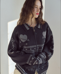 CPGN STUDIO（コンパーニョ）の「[2-WAY] ステラジップアップカーディガンチャコール（カーディガン/ボレロ）」