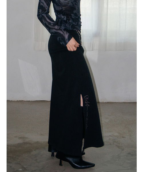 MIMI MONDE(ミミモンド)の「Studded maxi skirt(Black)(スカート・レディース・その他・FREE)」の3枚目の写真