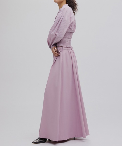 Ameri(アメリ)の「SHIRRING LAYERED SHORT SHIRT(シャツ/ブラウス・レディース・ブルー/ホワイト/ピンク・FREE)」の20枚目の写真