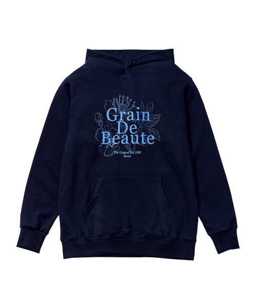 GRAIN DE BEAUTE（グランデボーテ）の「SIGNATURE HOODY [NAVY]（パーカー・レディース・ネイビー・L/M/S）」の2枚目の写真