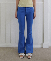 VIVID SLIM BOOTCUT PANTS_7COLORS_BLUE