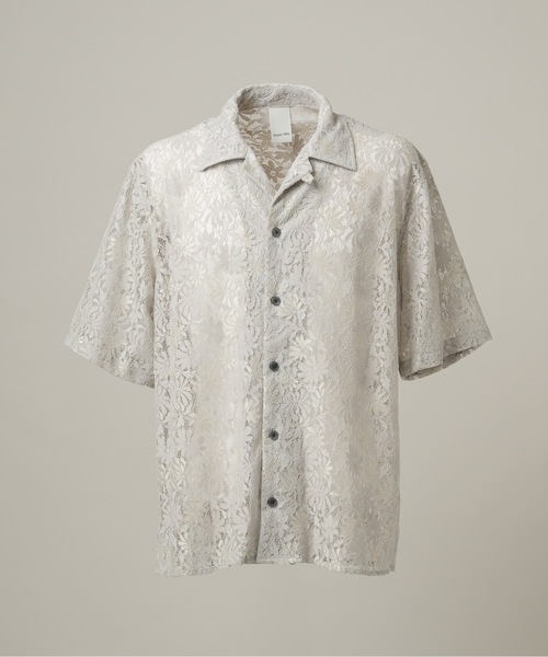 CASPER JOHN(キャスパージョン)の「Flower lace shirts/フラワーレースシャツ(シャツ/ブラウス・メンズ・ライトグレー/ミント/ネイビー・SMALL/X-SMALL/LARGE/MEDIUM)」の19枚目の写真