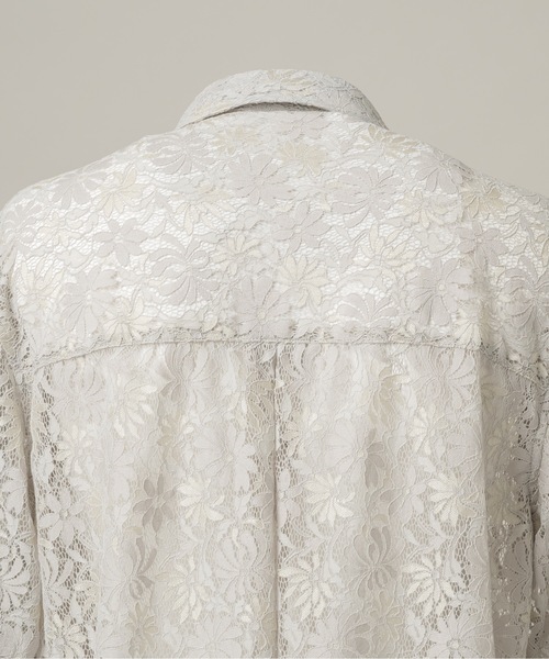 CASPER JOHN(キャスパージョン)の「Flower lace shirts/フラワーレースシャツ(シャツ/ブラウス・メンズ・ライトグレー/ミント/ネイビー・SMALL/X-SMALL/LARGE/MEDIUM)」の22枚目の写真