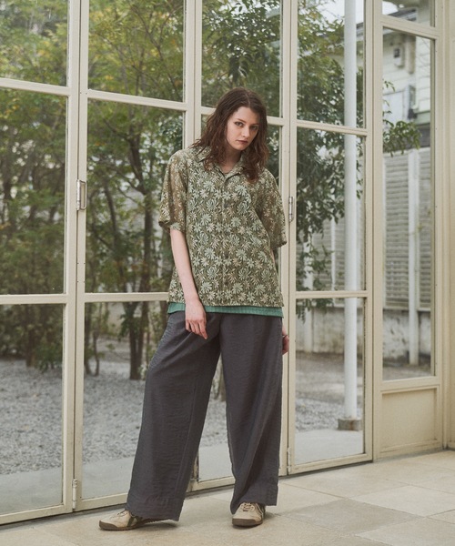 CASPER JOHN(キャスパージョン)の「Flower lace shirts/フラワーレースシャツ(シャツ/ブラウス・メンズ・ライトグレー/ミント/ネイビー・SMALL/X-SMALL/LARGE/MEDIUM)」の7枚目の写真