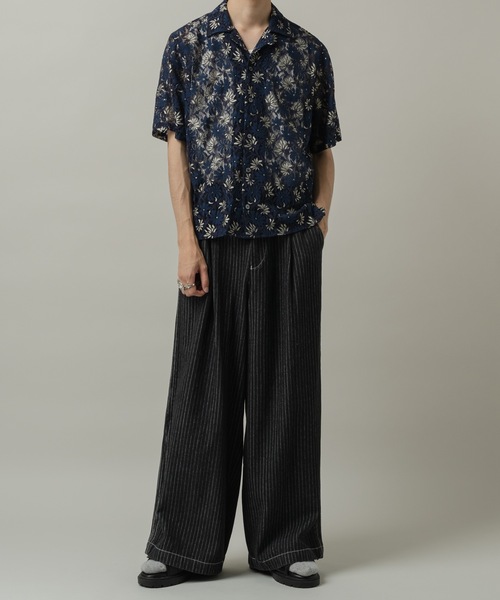 CASPER JOHN(キャスパージョン)の「Flower lace shirts/フラワーレースシャツ(シャツ/ブラウス・メンズ・ライトグレー/ミント/ネイビー・SMALL/X-SMALL/LARGE/MEDIUM)」の15枚目の写真