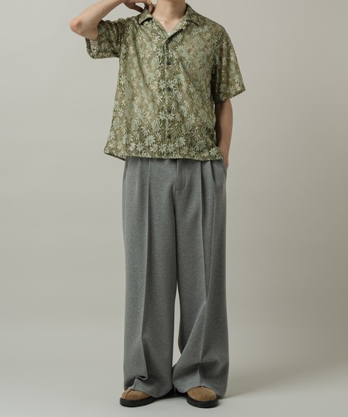 CASPER JOHN(キャスパージョン)の「Flower lace shirts/フラワーレースシャツ(シャツ/ブラウス・メンズ・ライトグレー/ミント/ネイビー・SMALL/X-SMALL/LARGE/MEDIUM)」の17枚目の写真