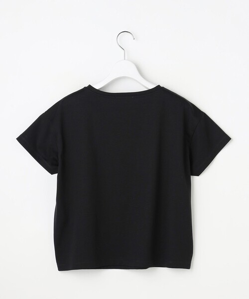 自由区(ジユウク)の「ビジュー Tシャツ(Tシャツ/カットソー・レディース・アイボリー系/ブラック系/黄土色系・32)」の6枚目の写真