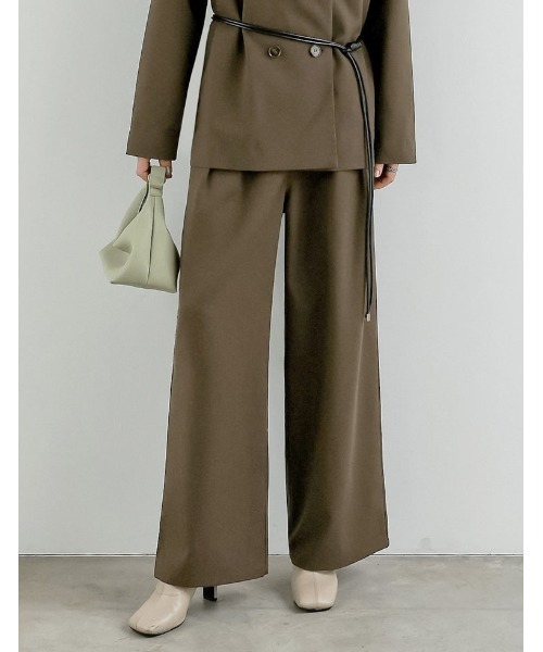 Re:EDIT（リエディ）の「[2026S/S COLLECTION][低身長/高身長サイズ有]ツイルツータックワイドパンツ（その他パンツ・レディース・ベージュ/イエロー/ブラウン/グレー・SHORT/MEDIUM/TALL/LARGE）」の3枚目の写真