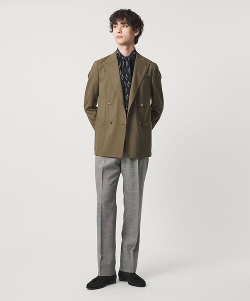 UNITED ARROWS（ユナイテッドアローズ）の「ハウンドトゥース  サイドアジャスター １プリーツ スラックス（スラックス・メンズ・ブラック・48/46/50）」の2枚目の写真