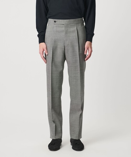 UNITED ARROWS（ユナイテッドアローズ）の「ハウンドトゥース  サイドアジャスター １プリーツ スラックス（スラックス・メンズ・ブラック・48/46/50）」の3枚目の写真