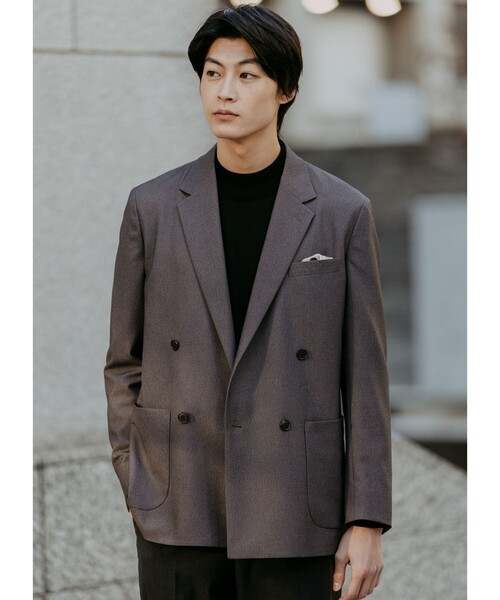 A+ ポリエステル シャークスキン ダブルブレスト 4B スタンダード