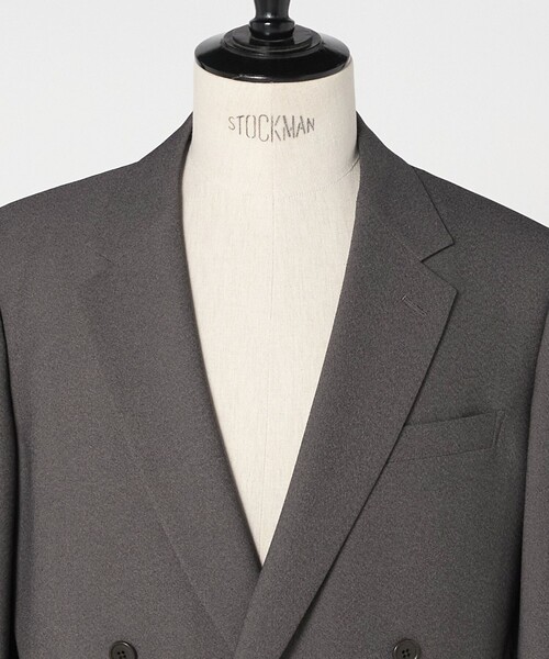 green label relaxing（グリーンレーベルリラクシング）の「A+ ポリエステル シャークスキン ダブルブレスト 4B スタンダード セットアップ ジャケット -ウォッシャブル・ストレッチ-（テーラードジャケット・メンズ・ブラウン系/ネイビー・XL/L/M/S）」の16枚目の写真