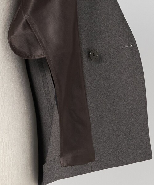 green label relaxing（グリーンレーベルリラクシング）の「A+ ポリエステル シャークスキン ダブルブレスト 4B スタンダード セットアップ ジャケット -ウォッシャブル・ストレッチ-（テーラードジャケット・メンズ・ブラウン系/ネイビー・XL/L/M/S）」の17枚目の写真