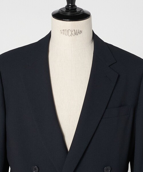 green label relaxing（グリーンレーベルリラクシング）の「A+ ポリエステル シャークスキン ダブルブレスト 4B スタンダード セットアップ ジャケット -ウォッシャブル・ストレッチ-（テーラードジャケット・メンズ・ブラウン系/ネイビー・XL/L/M/S）」の21枚目の写真