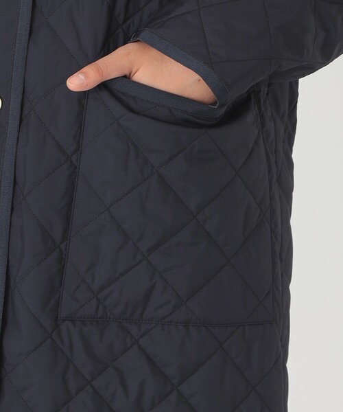 BLUE LABEL CRESTBRIDGE(ブルーレーベルクレストブリッジ)の「【一部店舗限定】クレストブリッジチェックキルティングコート(ノーカラーコート・レディース・ダークネイビー/ベージュ/ブラック・36/38)」の15枚目の写真