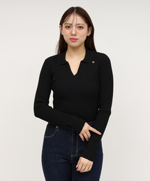 ROYAL PARTY | ウォッシャブルスキッパー長袖ニットトップス(ニット/セーター)