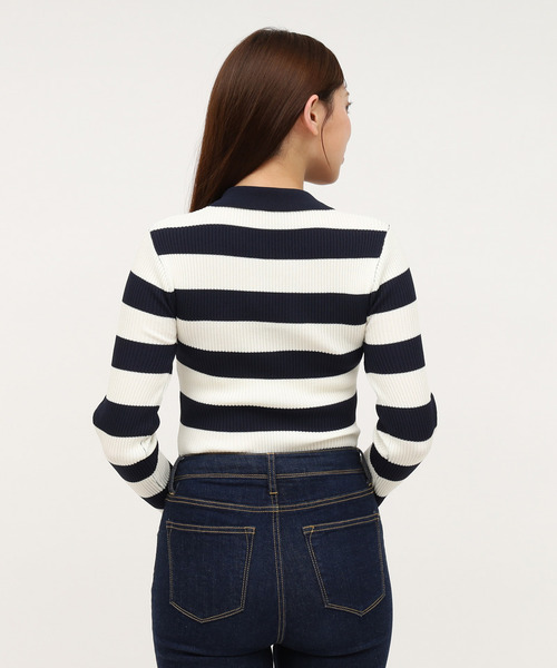 ROYAL PARTY（ロイヤルパーティー）の「ウォッシャブルスキッパー長袖ニットトップス（ニット/セーター・レディース・ピンク/オフホワイト/ブルー/ブラック/マルチ・FREE）」の7枚目の写真