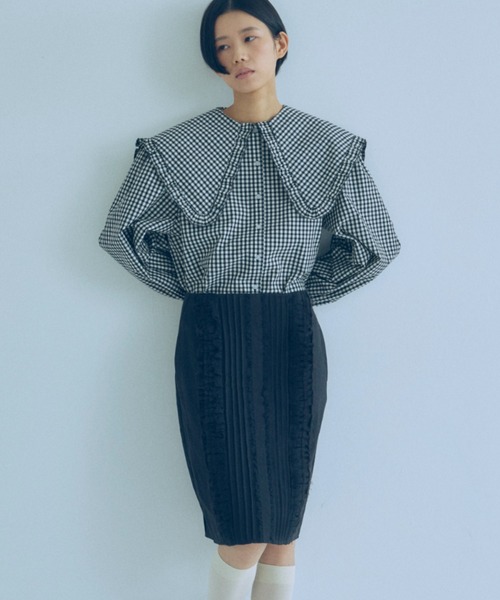 EN NEUME（エンノイム）の「【Set Up】Lace Composition Midi Skirt（スカート・レディース・アイボリー/ブラック/カーキ・0/1）」の2枚目の写真