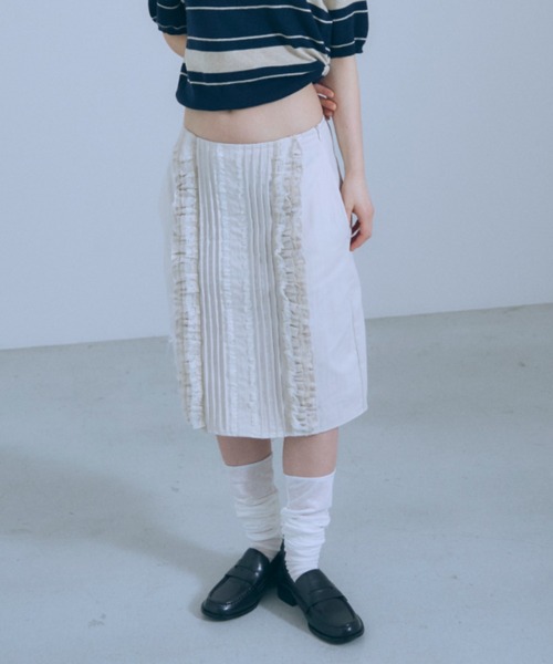EN NEUME（エンノイム）の「【Set Up】Lace Composition Midi Skirt（スカート・レディース・アイボリー/ブラック/カーキ・0/1）」の12枚目の写真
