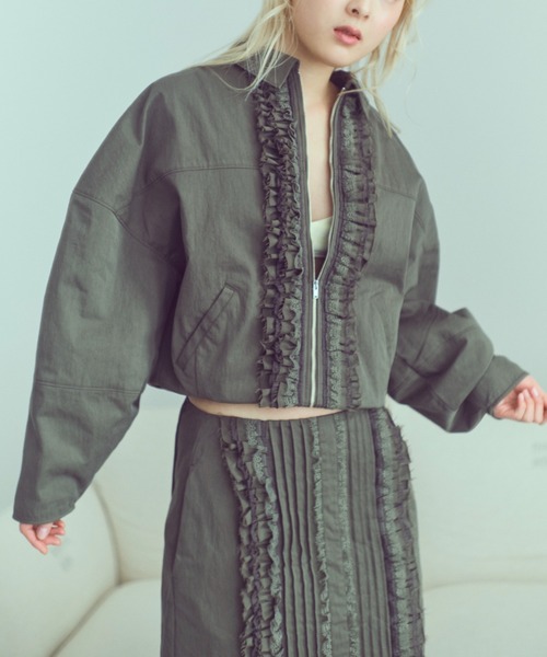 EN NEUME（エンノイム）の「【Set Up】Lace Composition Midi Skirt（スカート・レディース・アイボリー/ブラック/カーキ・0/1）」の17枚目の写真