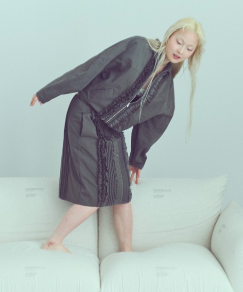 EN NEUME（エンノイム）の「【Set Up】Lace Composition Midi Skirt（スカート・レディース・アイボリー/ブラック/カーキ・0/1）」の22枚目の写真