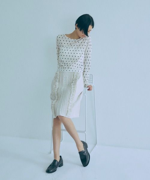 EN NEUME（エンノイム）の「【Set Up】Lace Composition Midi Skirt（スカート・レディース・アイボリー/ブラック/カーキ・0/1）」の15枚目の写真