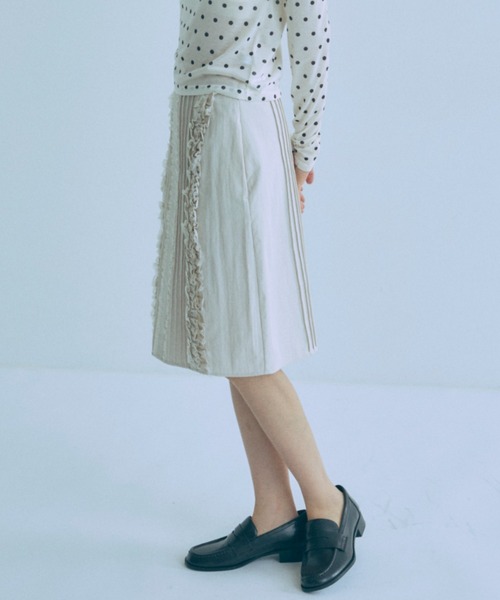 EN NEUME（エンノイム）の「【Set Up】Lace Composition Midi Skirt（スカート・レディース・アイボリー/ブラック/カーキ・0/1）」の16枚目の写真