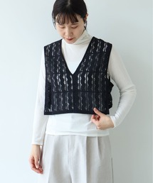 yuni（ユニ　）の「Cotton/wave lace vest（シャツ/ブラウス）」