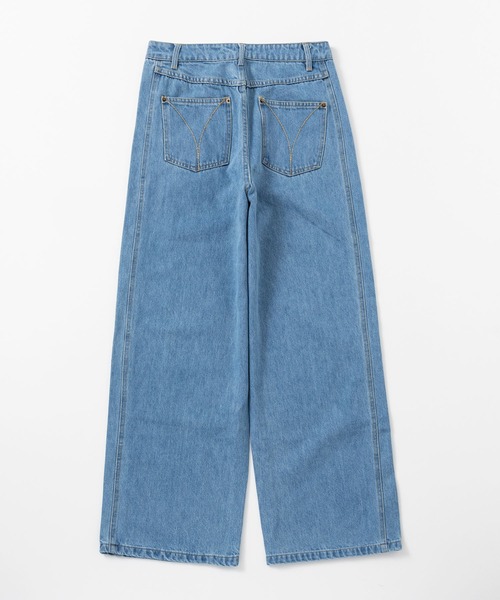 Bie（ビエ）の「ヴィンテージワイドデニムパンツ（デニムパンツ・レディース・ブルー・M/L/S）」の13枚目の写真