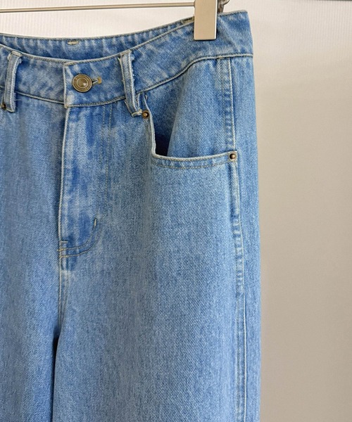 Bie（ビエ）の「ヴィンテージワイドデニムパンツ（デニムパンツ・レディース・ブルー・M/L/S）」の14枚目の写真