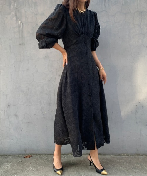 FREE STYLISTS(フリー スタイリスト)の「YUGA_YGMC All-lace embroidered dress(ドレス・レディース・ブラック/ホワイト・FREE)」の12枚目の写真