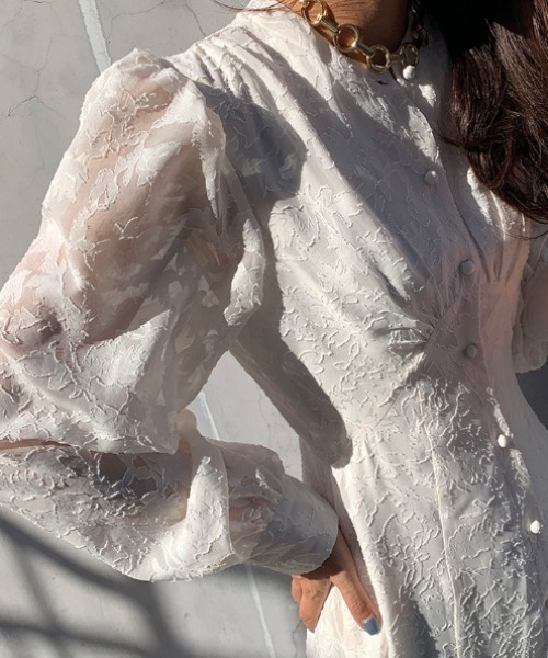 FREE STYLISTS(フリー スタイリスト)の「YUGA_YGMC All-lace embroidered dress(ドレス・レディース・ブラック/ホワイト・FREE)」の20枚目の写真