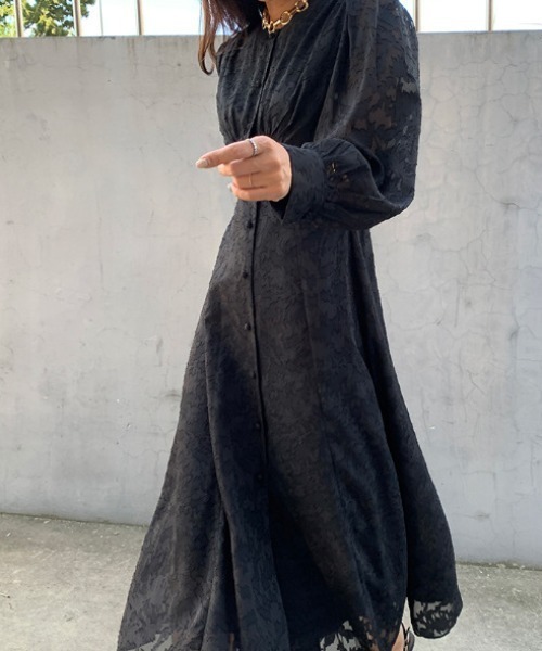 FREE STYLISTS(フリー スタイリスト)の「YUGA_YGMC All-lace embroidered dress(ドレス・レディース・ブラック/ホワイト・FREE)」の11枚目の写真