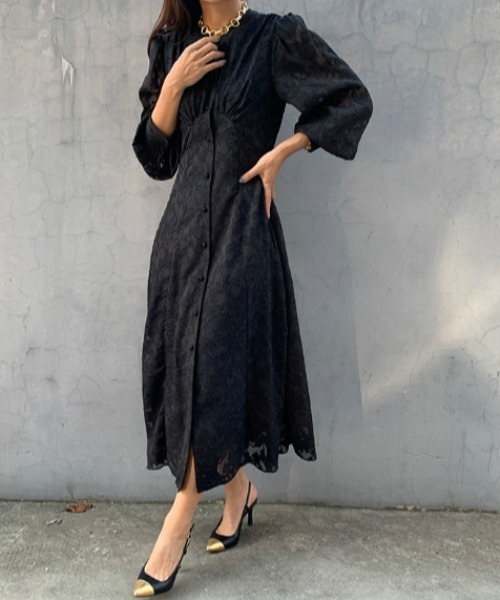 FREE STYLISTS(フリー スタイリスト)の「YUGA_YGMC All-lace embroidered dress(ドレス・レディース・ブラック/ホワイト・FREE)」の15枚目の写真