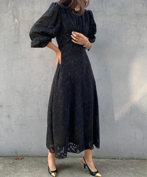 FREE STYLISTS(フリー スタイリスト)の「YUGA_YGMC All-lace embroidered dress(ドレス・レディース・ブラック/ホワイト・FREE)」の16枚目の写真