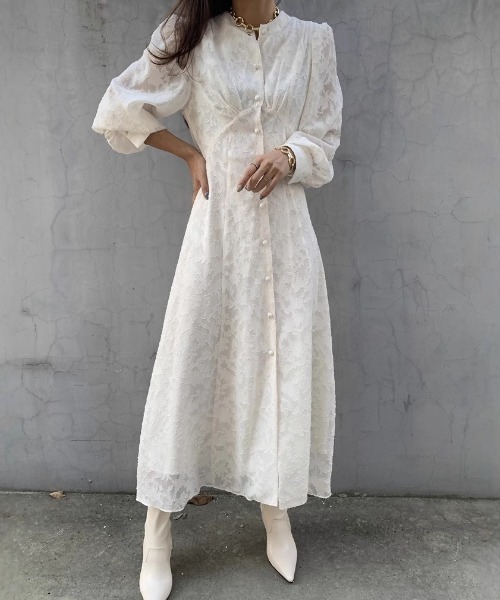 FREE STYLISTS(フリー スタイリスト)の「YUGA_YGMC All-lace embroidered dress(ドレス・レディース・ブラック/ホワイト・FREE)」の18枚目の写真