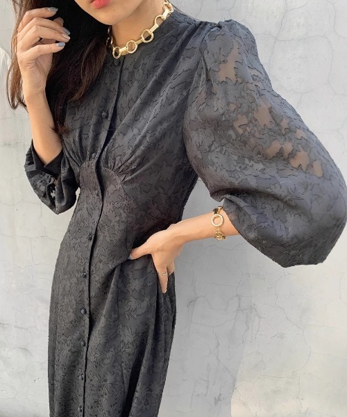 FREE STYLISTS(フリー スタイリスト)の「YUGA_YGMC All-lace embroidered dress(ドレス・レディース・ブラック/ホワイト・FREE)」の9枚目の写真