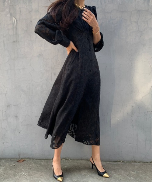 FREE STYLISTS(フリー スタイリスト)の「YUGA_YGMC All-lace embroidered dress(ドレス・レディース・ブラック/ホワイト・FREE)」の17枚目の写真