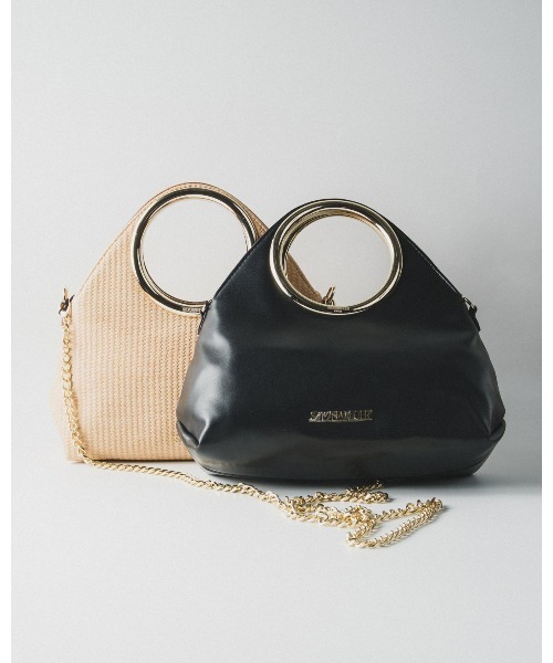STEVE MADDEN(スティーブマデン)の「フープハンドルバッグ/S.MADDEN BFIORAーXS(ハンドバッグ・レディース・ナチュラル/ブラック・F)」の12枚目の写真