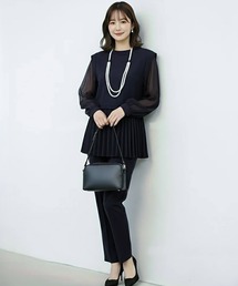 パンツドレス パンツスーツ ドレス セットアップ 長袖 フォーマル オケージョン きれいめ パンツ 結婚式 謝恩会 発表会 大きいサイズ 同窓会 お呼ばれ パーティー 食事会 袖あり