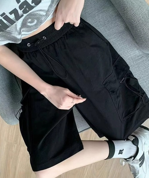 c.u.l（シーユーエル）の「シンプル スポーティー ストリート ハーフパンツ culw904（その他パンツ・レディース・レッド/ライトベージュ/ブラック/ピンク・S/M）」の20枚目の写真