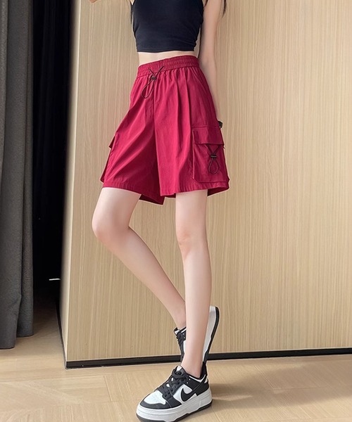c.u.l（シーユーエル）の「シンプル スポーティー ストリート ハーフパンツ culw904（その他パンツ・レディース・レッド/ライトベージュ/ブラック/ピンク・S/M）」の19枚目の写真