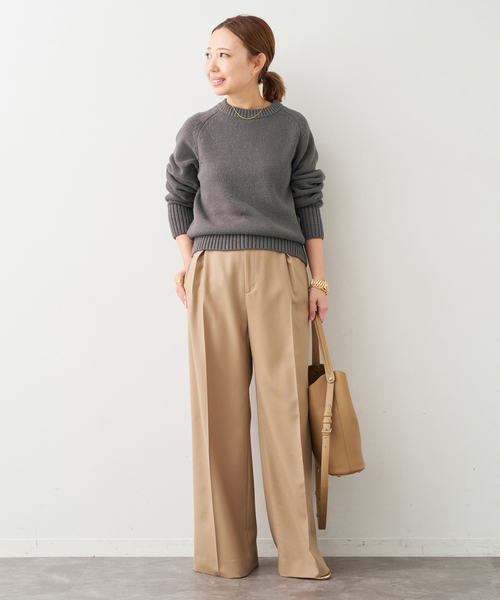 Deuxieme Classe（ドゥーズィエムクラス）の「SILKTWEED COZY プルオーバー（ニット/セーター・レディース・ホワイト/チャコールグレー・FREE）」の3枚目の写真