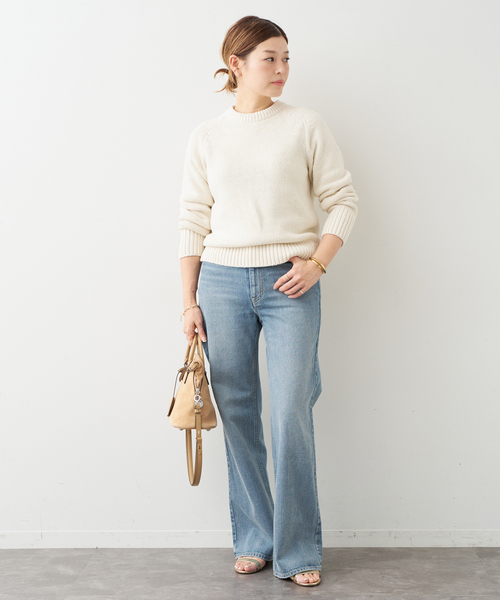 Deuxieme Classe（ドゥーズィエムクラス）の「SILKTWEED COZY プルオーバー（ニット/セーター・レディース・ホワイト/チャコールグレー・FREE）」の4枚目の写真