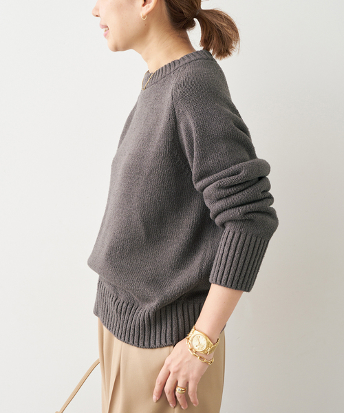 Deuxieme Classe（ドゥーズィエムクラス）の「SILKTWEED COZY プルオーバー（ニット/セーター・レディース・ホワイト/チャコールグレー・FREE）」の7枚目の写真