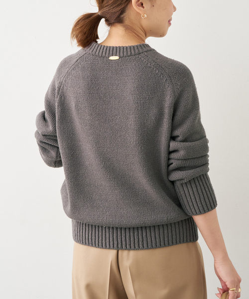 Deuxieme Classe（ドゥーズィエムクラス）の「SILKTWEED COZY プルオーバー（ニット/セーター・レディース・ホワイト/チャコールグレー・FREE）」の8枚目の写真
