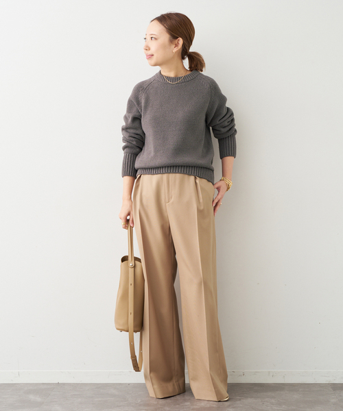 Deuxieme Classe（ドゥーズィエムクラス）の「SILKTWEED COZY プルオーバー（ニット/セーター・レディース・ホワイト/チャコールグレー・FREE）」の10枚目の写真