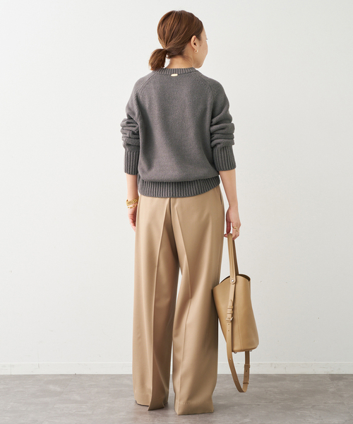 Deuxieme Classe（ドゥーズィエムクラス）の「SILKTWEED COZY プルオーバー（ニット/セーター・レディース・ホワイト/チャコールグレー・FREE）」の11枚目の写真